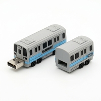 Clé USB en forme de train, en PVC souple, USB 2.0, 2 Go, stockage de données original