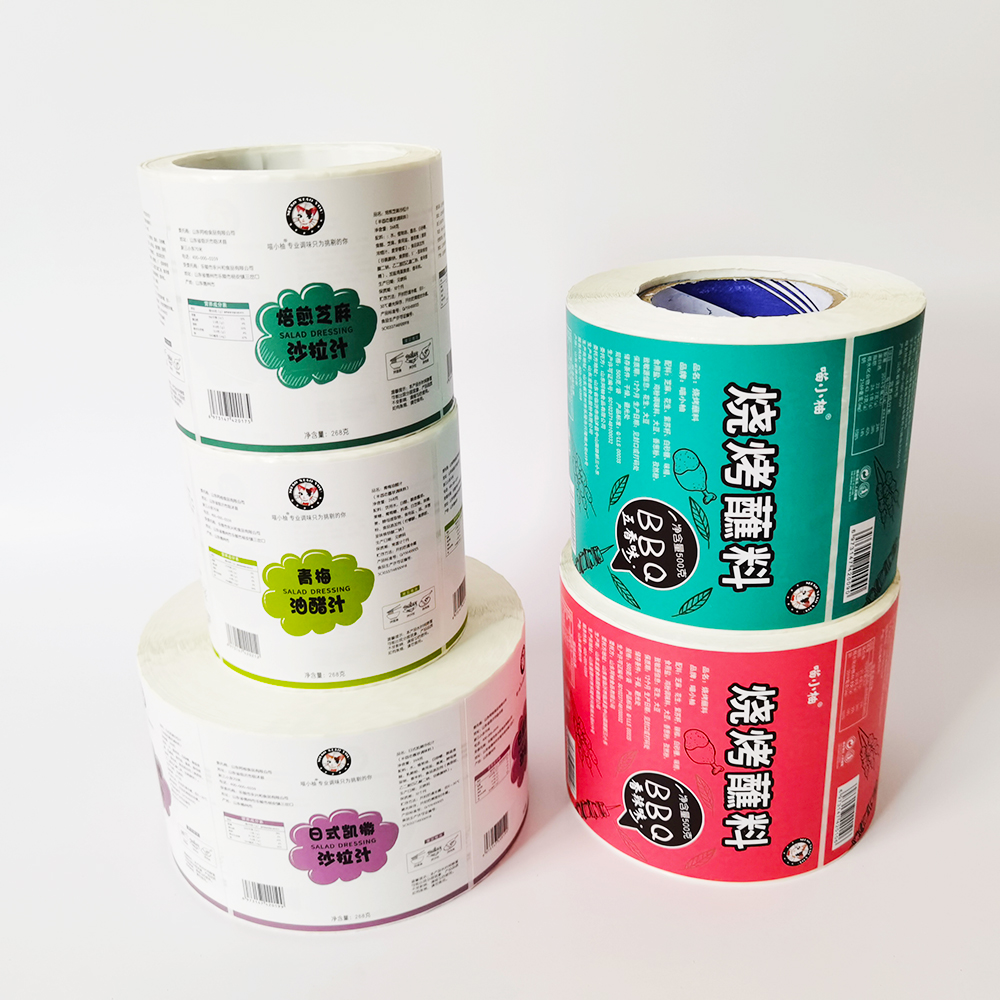 Custom Permanent Waterproof Adhesive Vinyl Sticker Roll for Brand Logo Sealing Business Logos Food Packaging Labels Candle Craft