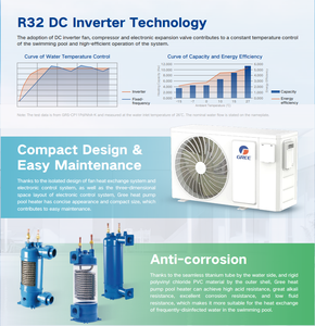 Gree FLYARM 11 <span class=keywords><strong>Pompe</strong></span> <span class=keywords><strong>à</strong></span> <span class=keywords><strong>chaleur</strong></span> de piscine électrique pour la maison et l'hôtel avec contrôle Wi-Fi - Product Image 4