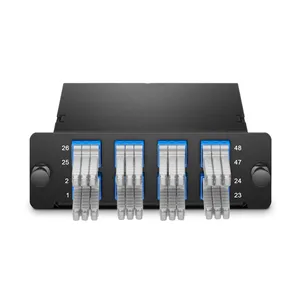 Harga pabrik OS2 48 serat jenis MPO 8 x MDC 3-Port-12 panel adaptor dupleks kaset