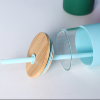 Gobelet en verre borosilicate personnalisé avec logo, 500 ml, 600 ml, 750 ml, couvercle en bambou, manchon en silicone, bouteille réutilisable, paille réutilisable
