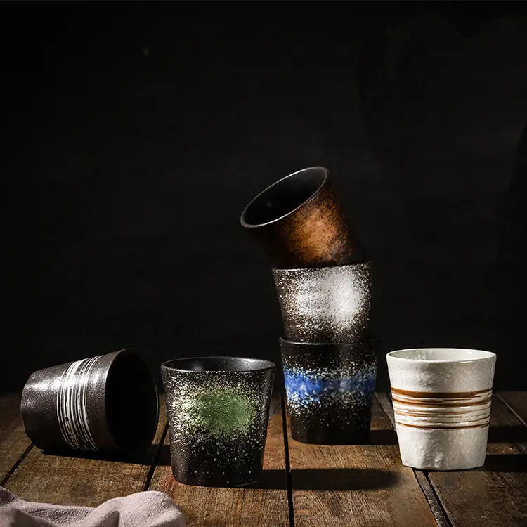 Teacup Đồ Đá Cốc Cà Phê Không Có Tay Cầm Handmade Gốm Nhật Bản Và Hàn Quốc Phong Cách Retro Cốc Bền Vững Quà Cho 1 Người Dùng