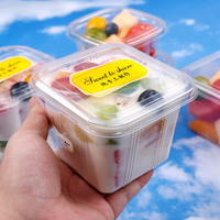 Ecologisch verantwoorde wegwerp clamshell verpakkingen, transparante plastic doosjes voor desserts, fruit, yoghurt, draagbare doosjes voor afternoon tea.