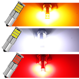 Lampadina LED Canbus S25 12V <span class=keywords><strong>1156</strong></span>/BA15S/BAU15S <span class=keywords><strong>P21W</strong></span>/PY21W 1157 BAY15D P21 5W 4014 45SMD Nuova Luce di Segnalazione e Freno per Auto e Moto - Product Image 4