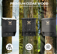 Maison de chauve-souris en bois BIGBATBOX personnalisée pour l'extérieur-Nettoyez votre jardin des moustiques-Kit de boîte éprouvée pour attirer les chauves-souris