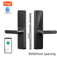 Serrure Intelligente pour Porte en Bois avec Matériel en Aluminium, Code Anti-Espionnage, Contrôle via l'Application Tuya et Stockage Cloud