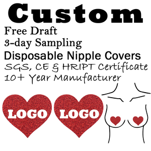 Cubrepezones Adhesivos Desechables Transpirables con Estampado de Chica Sexy, Diseño de Logotipo Personalizado para Mujer - Product Image 1