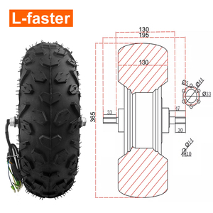 En Stock en EE. UU. y Almacén en Europa Kit de Motor Eléctrico de Baja Velocidad con Engranaje para <span class=keywords><strong>Carretilla</strong></span> o Scooter 24V 36V 48V 350W con <span class=keywords><strong>Rueda</strong></span> Todoterreno de 14.5 Pulgadas - Product Image 3