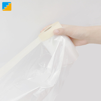 Film de protection jetable pré-adhésif, pièces, en papier Kraft, plastique, avec bande adhésive