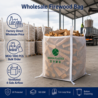 Sacs de grande capacité pour bois de chauffage 1500 kg, sacs de stockage de bois en maille ventilée, sacs Jumbo FIBC, traités anti-UV, réutilisables, résistants, Saco De Lena