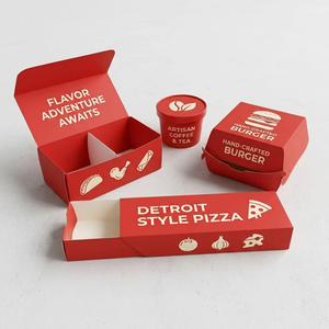 Custom Slice Slide Drawer Pizza Box Single Baked Pasta Rectangle Packaging Mini Cardboard Container 12 Inch Recycled Materials - Product Image 5