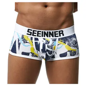 Mail กางเกงบ็อกเซอร์ผ้าคอตตอนสีนู้ดเซ็กซี่,กางเกงชั้นในชายชุดชั้นในแบบสั้นเซ็กซี่ปี2020 - Product Image 1