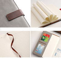 A5 25K couverture rigide Agenda planificateur Journal organisateur cahier en cuir PU reliure à feuilles mobiles insérer papier Promotion cadeau