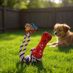 Giocattoli Interattivi e di Movimento per Animali Domestici: Intrigante Corda con Impronte e Ossa - Product Image 2