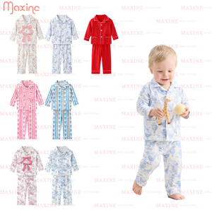 Vêtements pour garçons en bas âge, printemps, enfants, 2 pièces, pyjama en bambou, pyjama pour enfants, tenues assorties pour la famille, pyjama pour papa et bébé - Product Image 1