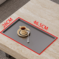 Table basse carrée suspendue contemporaine en marbre noir rose de qualité supérieure, style minimaliste italien, table de salon de luxe
