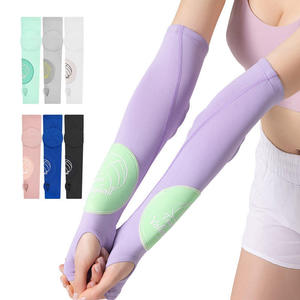 Manchon de protection de coude rembourré pour volleyball avec logo personnalisé, antidérapant, élastique, avec support de pouce, pour le sport - Product Image 1