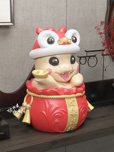 2025 Year Snake New Year Desktop Decorations Resin Sculpture Small Ornaments Folk Art Themed Festive Accessories Lucky <b>Mascots</b> - Product Image 4