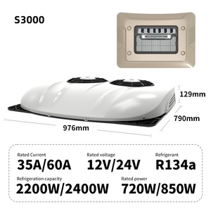 <span class=keywords><strong>Aire</strong></span> <span class=keywords><strong>Acondicionado</strong></span> de Techo de 8200 BTU para Cabina de Tractor, <span class=keywords><strong>Aire</strong></span> <span class=keywords><strong>Acondicionado</strong></span> Eléctrico de 12V/24V CC, Funciona con Batería para Camión - Product Image 2