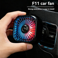 Ventilador de Refrigeración para Automóvil con Rotación de 360 Grados, 3 Velocidades Ajustables, Ventilación de Aire, Amplificador USB de 5V, Ventilador de Refrigeración con Luz para Automóvil, Camioneta, Camión