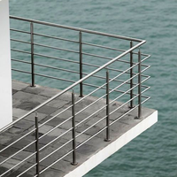 Poteau de rampe minimaliste en acier inoxydable 304 antirouille – Rampe de balcon de villa, barrière de sécurité pour escalier domestique à monter soi-même