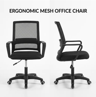 Silla de oficina elegante con malla y reposabrazos, asiento cómodo para comedor, sala de reuniones o computadora