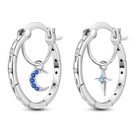 Mode anting Hoop wanita liontin telinga melingkar S925 mode Earbobs ular earlet pernyataan untuk wanita gadis hadiah ulang tahun