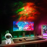 Lampe de projection ciel étoilé transfrontalière, veilleuse atmosphère Voie Lactée, lampe nébuleuse laser créative, télécommande USB