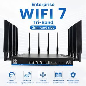 Router Wi-Fi 7 5G LTE Enterprise con Supporto ESIM, Punto di Accesso Wireless BE19000, 8 <span class=keywords><strong>Antenne</strong></span> Esterne, CPU Arm Cortex-A73, Dual-SIM - Product Image 1