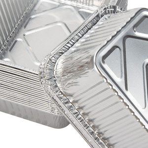 Disposable Aluminum Foil Lunch Box Rectangle 12000 For Barbecue Baked Rice Grilled Fish Takeaway - Product Image 2