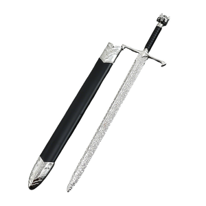 <span class=keywords><strong>Game</strong></span> <span class=keywords><strong>of</strong></span> <span class=keywords><strong>Thrones</strong></span> Glace Loup Acier Épée En Alliage De Zinc Tête De Loup Pommeau Série TV À Collectionner Décoration De Bureau Périphérique 22CM - Product Image 1