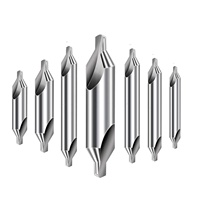 Forets de centrage en acier rapide allié, finition oxyde noir, queue droite, outils d'ébavurage pour tournage et usinage des métaux, types 6 mm