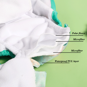 Babyshow RTS đêm sử dụng tất cả trong một AIO tái sử dụng có thể giặt bé vải tã lót với 2pcs chèn - Product Image 4