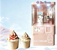 Distributeur automatique de café et de crème glacée certifié CE, 14 L, avec bras robotisé