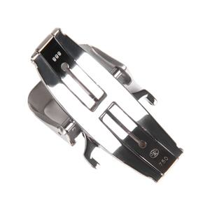 Bracelet de montre en cuir, bracelet en acier inoxydable, métal polonais, boucle déployante 18mm pour montre Jaeger Lecoultre <span class=keywords><strong>Reverso</strong></span>, vente en gros - Product Image 2