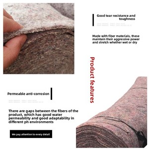 11800 Géotextiles non-tissés personnalisés de 20 m, vente directe fabricant, pour la construction routière, l'entretien et l'agriculture domestique, tissu sans feutre - Product Image 3