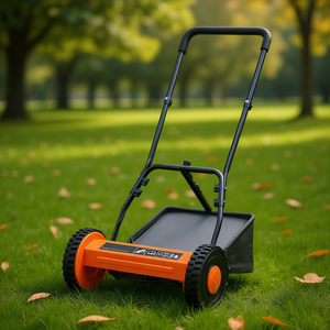 Cortacésped manual de carrete de 14 pulgadas con 5 cuchillas, altura ajustable y recogedor de césped para uso en jardín - Product Image 2