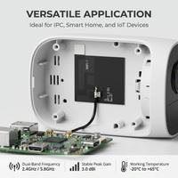 Antenne WiFi interne double bande 2.4G 5.8G FPC 3dBi, antenne PCB flexible avec adhésif 3M MHF1 pour maison intelligente, caméra IoT, routeur