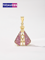Bijoux religieux, design tendance, pendentif en or 18 carats de haute qualité, zircon, artisanat, destin torsadé, luxe, port quotidien, croix
