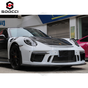 In fibra di carbonio <span class=keywords><strong>GT3</strong></span> stile paraurti anteriore per <span class=keywords><strong>Porsche</strong></span> <span class=keywords><strong>911</strong></span> 991.1 991.2 nuovo aggiornamento Scoop anteriore Splitter labbro mento mento Spoiler diffusore - Product Image 3