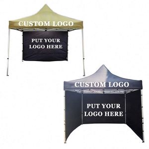 Custom Black Print Logo 10 X 10 Canopy Tent Exhibition Event Gazebos Tents <b>Cheap</b> Custom Printed Canopy Tent - Product Image 1