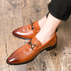 Zapatos Oxford de Cuero de Grano Completo Hechos a Mano con Punta en Pico para Hombre, Zapatos Formales Clásicos de Negocios, Cómodos, Impermeables, para Oficina - Product Image 4