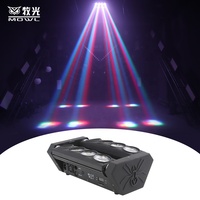 8 Yeux Araignée RVB DMX 8x10w LED Faisceau Tête Mobile Lumières pour Stage Dj Club Disco Bar Party