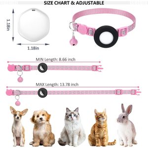 Rastreador GPS Bingolar para Gatos, Mini Rastreador Bluetooth para Mascotas, Collar de Nailon Rosa con Apple Find My, Rastreo en Tiempo Real, Resistente al Agua - Product Image 3
