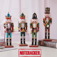 Figurine de soldat casse-noisette en bois, décoration de Noël, sculptée à la main, style européen, ornement de bureau