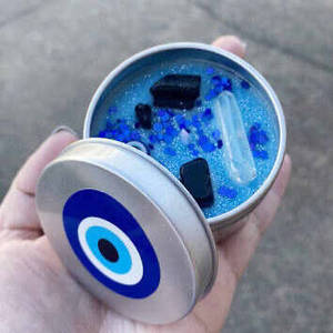 <span class=keywords><strong>Vela</strong></span> de Cera de Soja en Frasco de Vidrio con Ojos de Demonio Artificiales, Etiqueta Privada, <span class=keywords><strong>para</strong></span> Fiestas, Diwali, Ramadán y Bares - Product Image 1