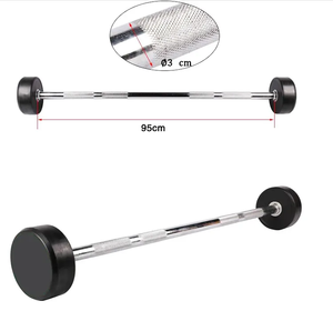 Hot Verkoop Commerciële Halter Gewichtheffen Fitness Apparatuur Barbell Voor Thuis Gym Rubber Gecoate Barbell Sets - Product Image 4