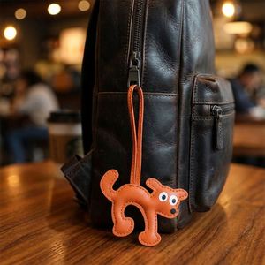 Fashion Keychain Pendant PU Leather Dog Bag Charm <b>Cute</b> Puppy Keychain Dog <b>Keyring</b> for Women Purse Backpack - Product Image 4
