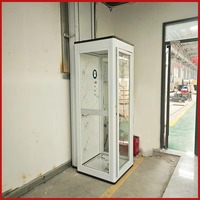 Heimaufzug für 2-3 Etagen, Familien-Innenlift, Kleiner Einfacher Hydraulischer Aufzug für Eigenheim, Villa, Loft