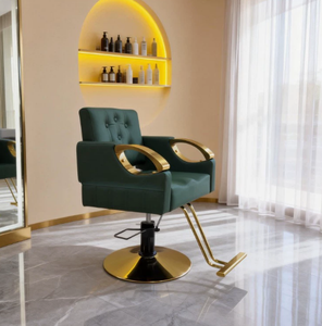 Fauteuils de barbier rétro style huileux pour hommes, dédiés aux salons de coiffure et aux salons de barbier, pour le rasage du cuir chevelu et la coupe de cheveux - Product Image 5